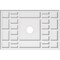 Ekena Millwork Beaux Architectural Grade PVC Ceiling Medallion, 26"W x 17 3/8"H x 3"ID x 9"C x 1"P, One-Piece CMP26X17BX-03000 - alternate 1